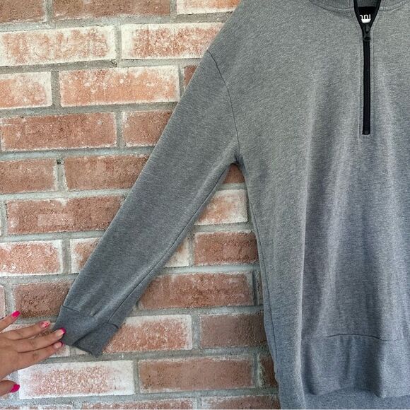Victoria’s Secret Sport Quarter Zip Logo Sweatshirt Women’s Medium Gray - Picture 5 of 9